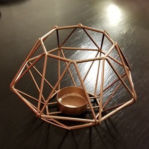 NWOT rose gold geometric votive candle holder